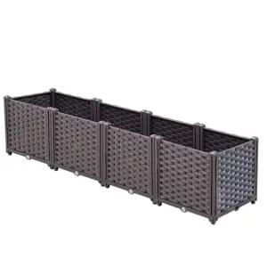 플랜트박스 사각 조립식 화분 플라스틱 실내텃밭 야채 키우기