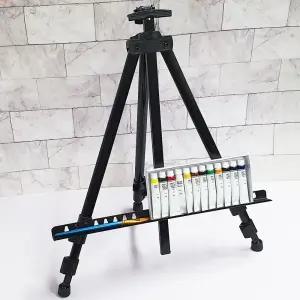 대형 접이식 금속 이젤 화방용품 미술보조 액자거치 전시용 거치대 휴대용 캔버스받침대