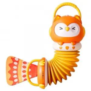 부엉이 아코디언 뮤지컬 장난감. 주황 yl616 orange 리듬악기 멜로디 음악 교재 교구연주 어린이 키즈 뮤직