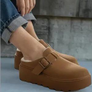 아트박스/신상오픈런 여성 겨울 방한 기모 플랫폼 뮬 슈즈