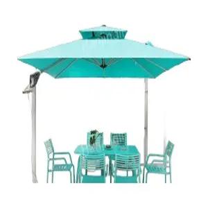 야외파라솔테이블의자세트상업용카페테라스발코니정원마당안뜰루프탑우산가구레저업소용외부용품휴식커피숍