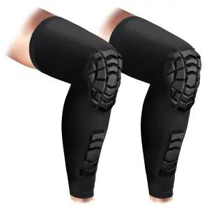 조디 레슬링 무릎 보호대 압박 다리 소매무릎 보호대와 종아리 포함 축구 야구 럭비 라크로스를 위한