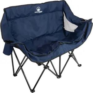 더블 캠핑 의자 - 접이식 휴대용 소파 컵 홀더 2개와 패딩 시트 2인용 가방 포함 웨이크맨