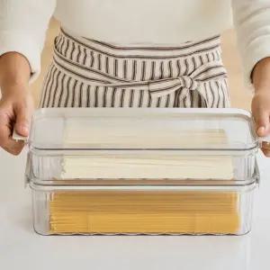 1+1 한샘 클리어 푸드 컨테이너 2600ml 밀폐용기 반찬통 냉장고 소분 보관용기