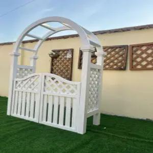 목재 아치 터널 장미 웨딩 넝쿨 울타리 야외 쪽문 프레임 나무 아치형 유럽식 조경