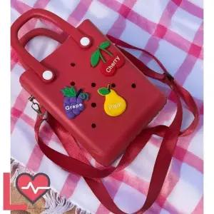 롱타임헬씨 EVA 비비드 레드 방수 가방 크로스백 아쿠아 파츠세트 DIY 젤리 가방 꾸미기 여름 초등학생선물