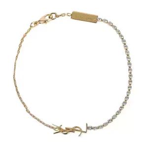 로고 카산드라 라인스톤 참 체인 팔찌 712345-Y1526-8066