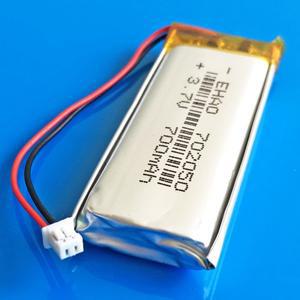 3.7V 700mAh 충전식 Lipo 배터리 JST 1.25 폴리머 리튬 셀 702050 MP3 MP4 GPS DVD 블루투스 레코더 전자책