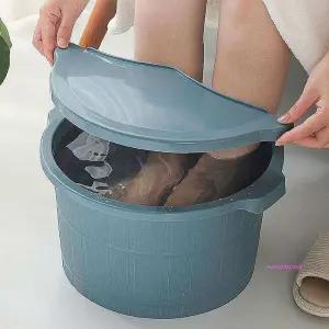 보온유지 습식 족욕기 대야 양동이 발 물통 뚜껑 발습식abc205