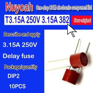 100% 원형 퓨즈   스팟 T3.15 A 250V 382 T3 10개 15A