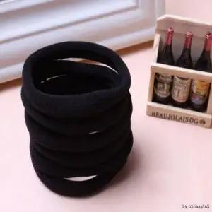 매듭없는 짱짱 머리끈 블랙 짱짱 검정 기본 머리끈