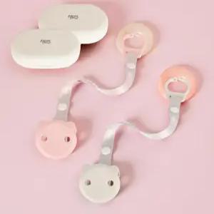 쪽쪽이 스트랩 신생아 젖꽂지 흘림 방지 다용도 집게 케이스 포장 2종