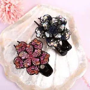 블랙펄 헤어집게핀 머리핀 반묶음 긴머리