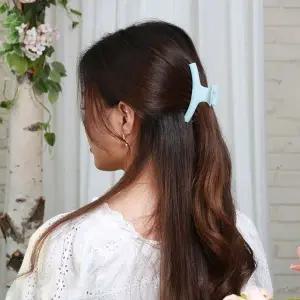 커브집게핀 무광 헤어핀 긴머리 반묶음 머리핀