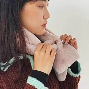 페이크퍼 미니 목도리 머플러 베이지 미니 겨울 WEE3625