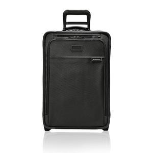 앤 라일리 에센셜 22인치 2륜 확장형 기내 반입 - 여행용 수하물, 바퀴 달린 여행 가방, 남녀용 소프트사이드 롤링백, 자가 수리 지퍼 베이스라인 컬렉션, 블랙