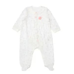 [압소바](김해점)(압소바 26년 S/S 말띠 임신출산백일돌축하선물)꽃토끼 뱀부우주복 A1110613(백IVORY)