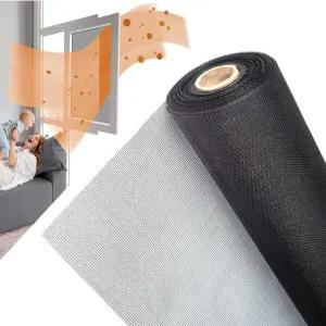 36IN*100FT 창문 스크린 메시 컷테이블 유리 롤 도어 교체 수리 문 수영장 현관 파티오-블랙(90cm*30m)을