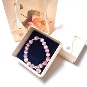 ( )퍼플 패션 염주 팔찌 선물 포장 세트 오팔 스타일