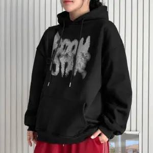 여성 그래피티 포인트 뉴 기모 안감 후드 티셔츠