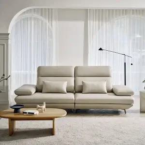 [다우닝] 플랫b 3.5인 스윙 전체 천연가죽 소파