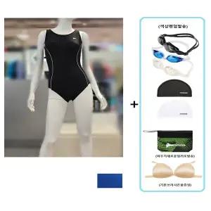 (레노마수영복)여성실내 원피스수영복 수경 수모 RN-LS2F801세트