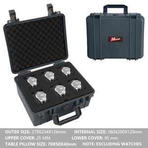 [호환품]6그리드 ABS 플라스틱 시계 상자 안전 케이스 휴대용 도구 보관 거품 충격 방지