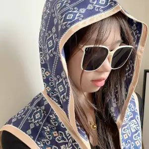 후드 숄 셔츠, 탈착식 칼라 포함, 에어컨 실내 착용에 적합, 어깨 및 목 보호