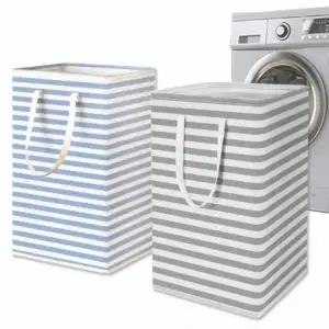 (색상 블루)접이식 빨래바구니 세탁 빨래통 대용량 분리수거 72L 바구니 통 이동식 세탁 분리수거 가방 부