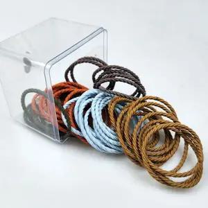 WL 대용량 고무 머리끈 50P 소프트카키 헤어고무줄 기본 칼라 헤어끈