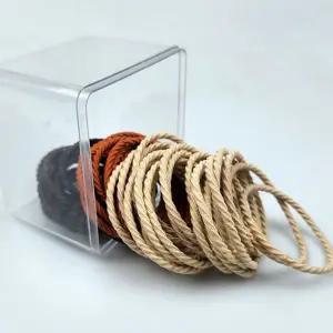 WL 대용량 고무 머리끈 50P 모카베이지 헤어고무줄 기본 칼라 헤어끈