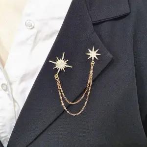 별체인 브로치 남자 무대의상 셔츠 정장 카라핀