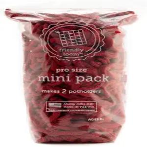 해리스빌 친근한 직조기 디자인 10인치 프로 사이즈 레드 포트홀더 직조 루프 크래프트 2 코튼