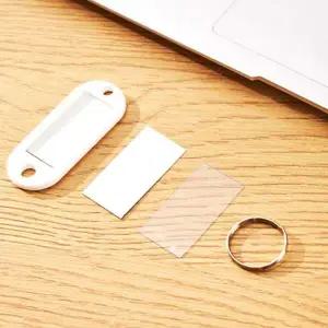 락카키 이름 사물함 번호 열쇠고리 네임텍 화이트 1p