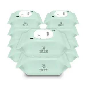 [하프클럽/알티피아]가정용 데일리 물티슈 캡형 베이 100매 10팩