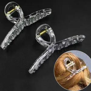 [골드스마일]투명 집게핀 헤어 올림머리 반묶음 긴머리