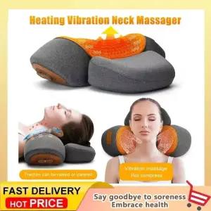 경추베개 거북목 3-in-1 목 마사지기 경추 베개 온열 진동 마사지 견인 릴랙스 척추 지지