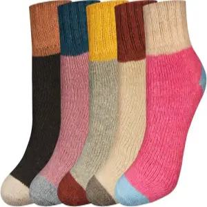 여성용 FYC 양말 - 스타킹 스터퍼 선물 따뜻하고 두꺼운 부드러운 울 포근한 크루 크리스마스