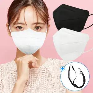 에어하트 플러스 새부리형마스크 대형 숨쉬기편한 일회용 KF94마스크 100매+스트랩 에어하트