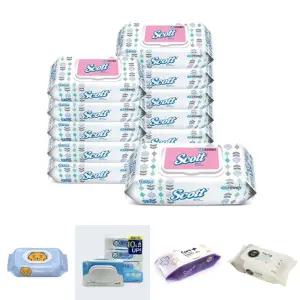 스카트 물티슈 캡형 70매 12팩/아기/신생아/두꺼운/일회용/피부/안심/저자극/병원/학교/요양원/강아지/휴지