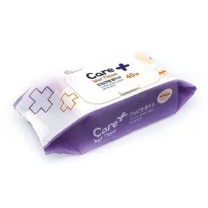 병원 산후조리원 간병전용 물티슈 45매 캡형 3개/손걸레/샤워/물수건/얼룩/제거/아기/신생아/두꺼운/일회용