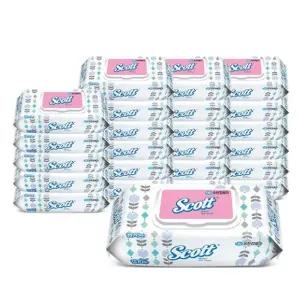 스카트 물티슈 캡형 70매 24팩/아기/신생아/두꺼운/일회용/피부/안심/저자극/병원/학교/요양원/강아지/육아