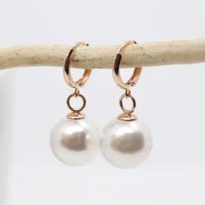 14k 12mm 진주 원터치 귀걸이 OPPE0186