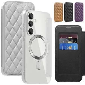 갤럭시퀀텀6 A56 5G A566 풀커버 맥세이프 퀄팅 카드 수납 지갑 가죽 핸드폰 케이스