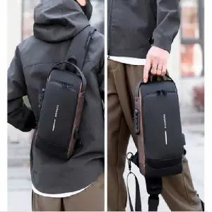 레져힙색 남자가방 비밀번호잠금 크로스백 여행가방