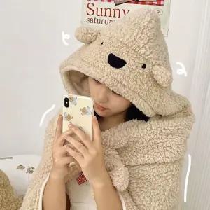 곰돌이 후드 입는 담요 귀여운 후드담요 3color
