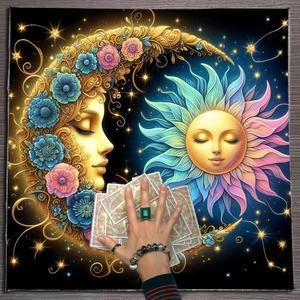 꽃 문 타로 천 확산 타로 운세 점성술 보드 게임 매트