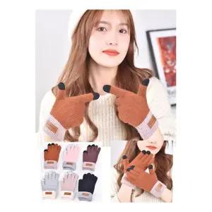 따뜻한 기모 니트 터치장갑 남성 여성 방한 겨울장갑