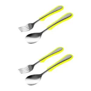 릴팡 유아 스푼포크 세트 가정용 휴대용 레몬 X2개