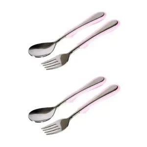 릴팡 유아 숟가락 포크 세트 핑크 어린이집 준비물 X2